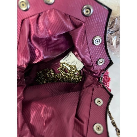 New Womens Antique Beaded Embroidery Party Pink  Vintage Evening Purse Handbag - Picture 5 of 5